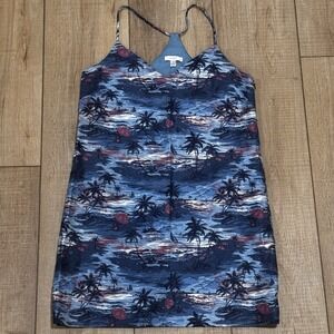 J. Crew Linen Halter Slip Dress Sz 10 Preppy Tropical Beach Resortwear Sundress